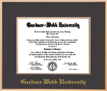 Gold Satin Metal Diploma Frame With Foil Embossing