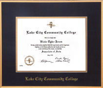 Gold Satin Metal Diploma Frame With Foil Embossing