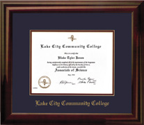 Mahogany Wood Diploma Frame With Foil Embossing