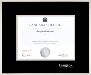 Satin Silver metal diploma frame - Horizontal