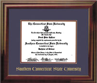 Mahogany Diploma Frame With Foil Embossing