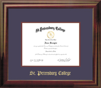 13x15 Mahogany Diploma Frame With Foil Embossing