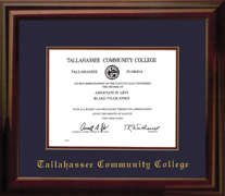 Mahogany Diploma Frame With Foil Embossing-For an 8.5x11 Diploma