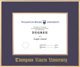 Gold Satin Metal Diploma Frame With Foil Embossing - Horizontal