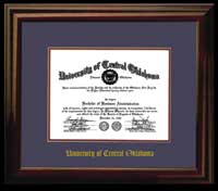 Mahogany Diploma Frame With Foil Embossing