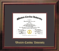 13x15 Mahogany Diploma Frame With Foil Embossing - For a BA or 8.5x11 diploma