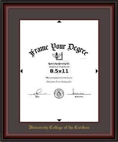 Mahogany finish diploma frame with foil embossing - Vertical